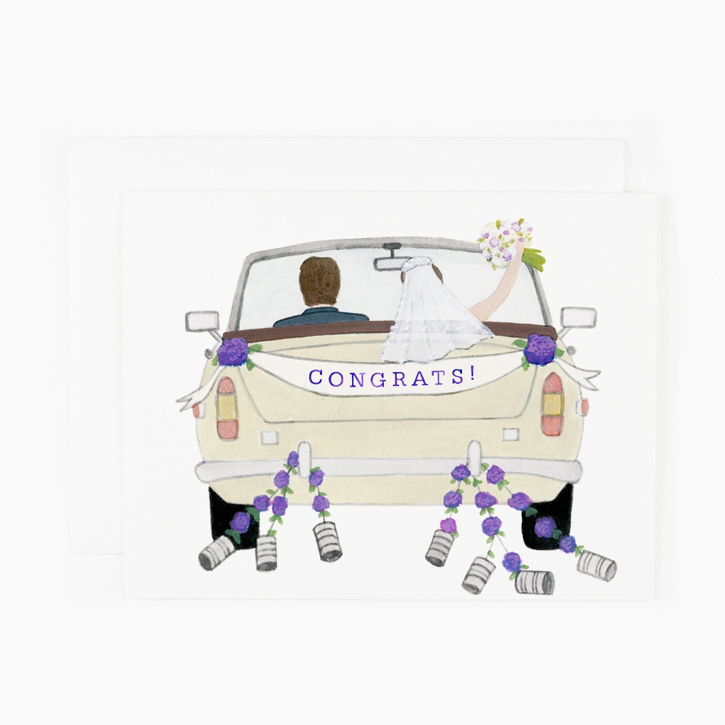 Dear Hancock Congrats Wedding Car Card