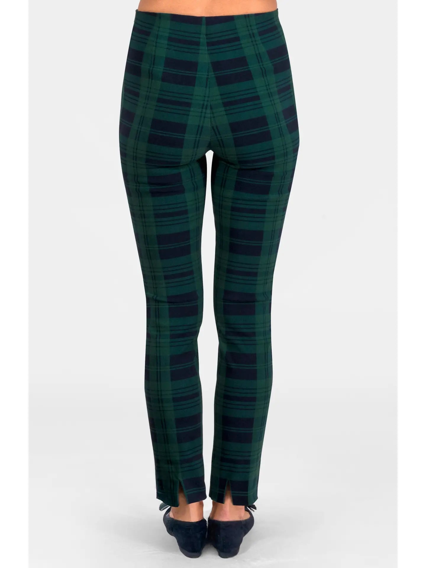 Gretchen Scott Pull On Pants - Black Watch Plaid