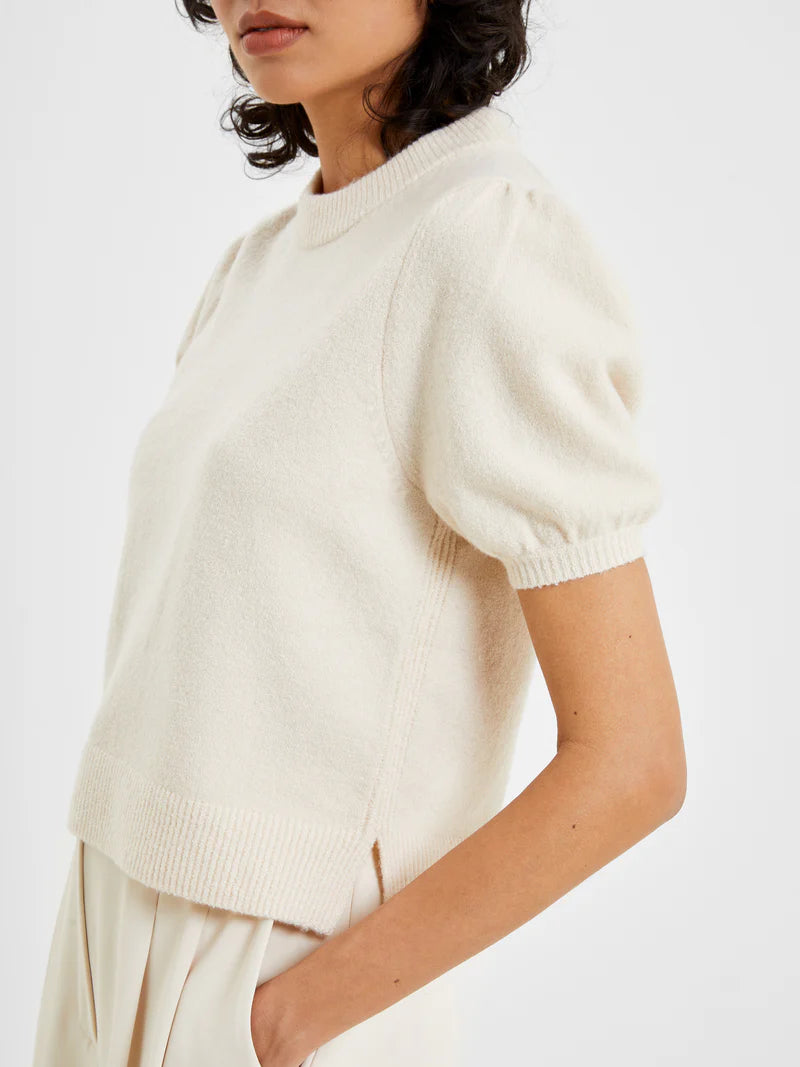 French Connection Vhari Short Sleeve Jumper - Classic Cream