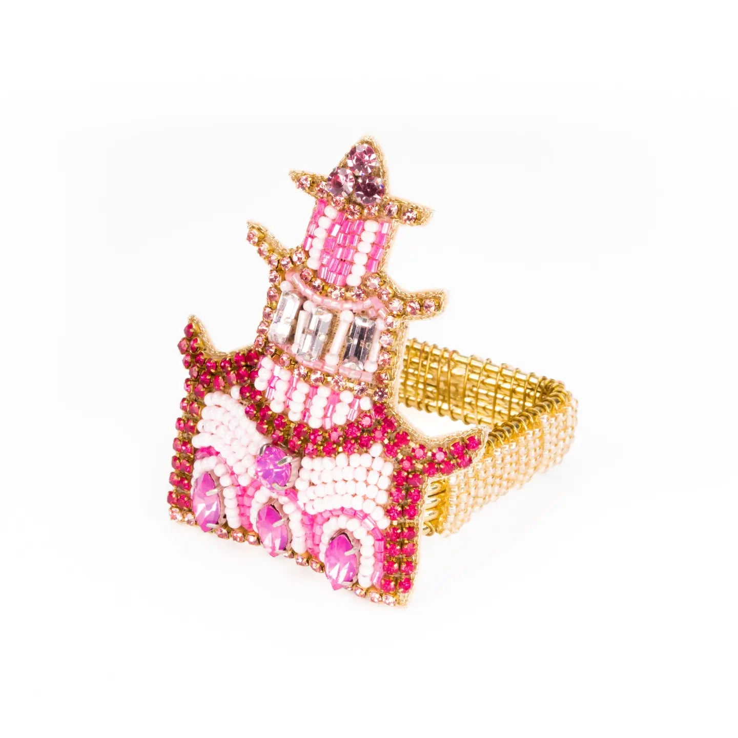Beth Ladd Collections Pink Pagoda Napkin Ring