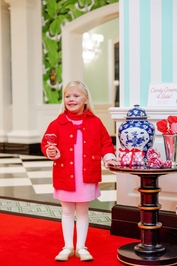 The Beaufort Bonnet Company Kendall Quilted Coat - Richmond Red Bows w/ Richmond Red Micro Dot