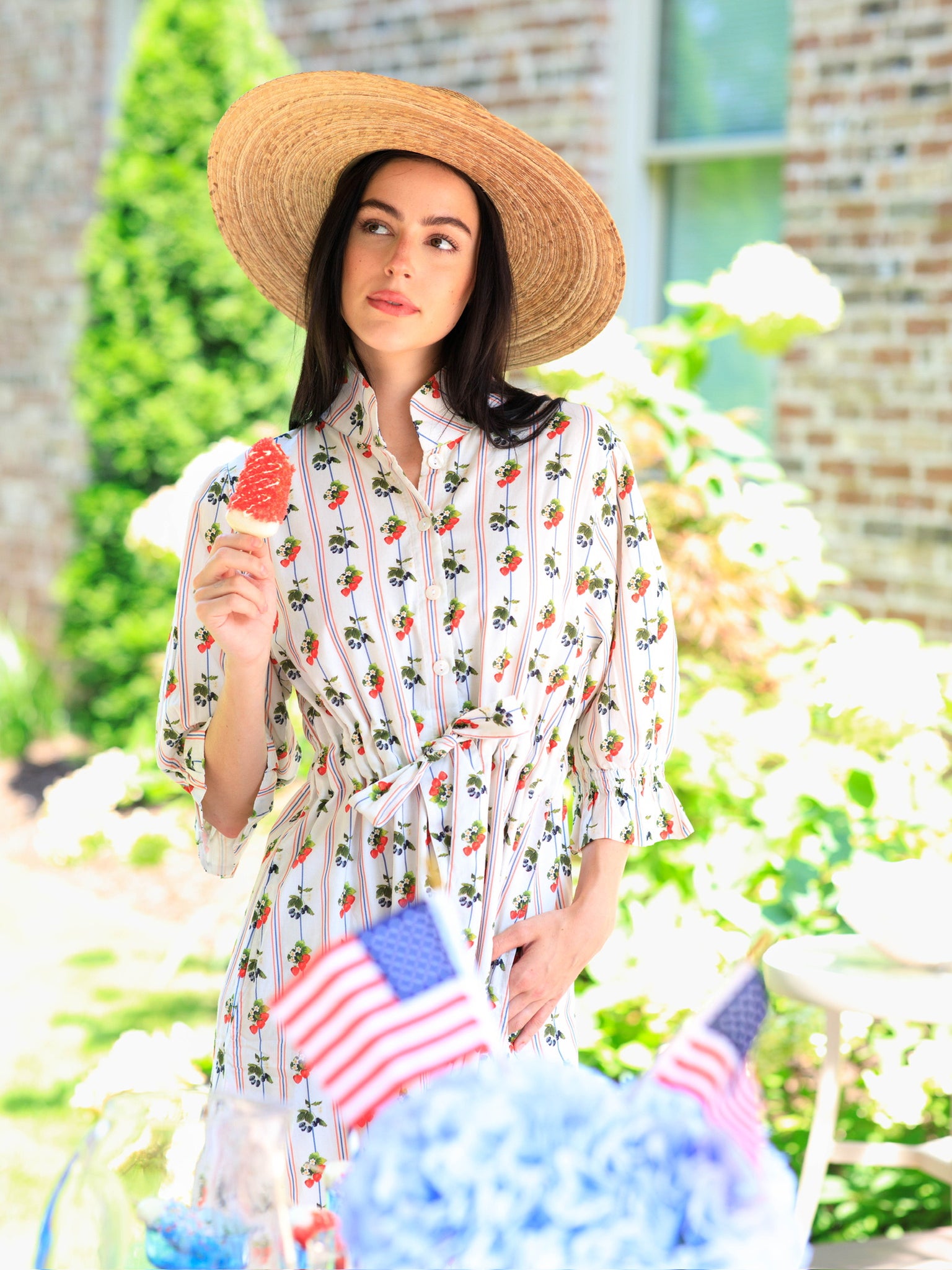 Holly Shae Catherine Dress - Red, White, & Berry