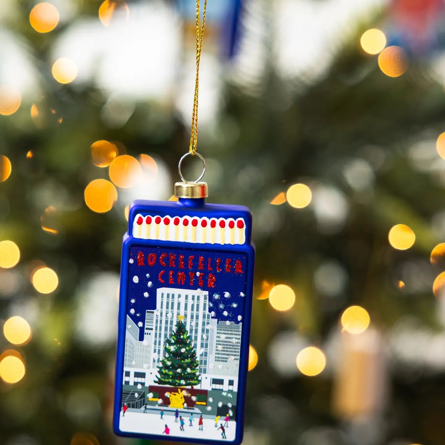 Furbish Studio Matchbook Ornament - Rockefeller Center