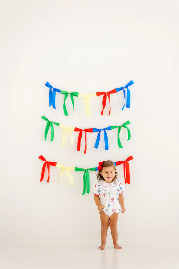 The Beaufort Bonnet Company Cindy Lou Bubble - Ribbon Reminder w/ Worth Ave. White & Richmond Red
