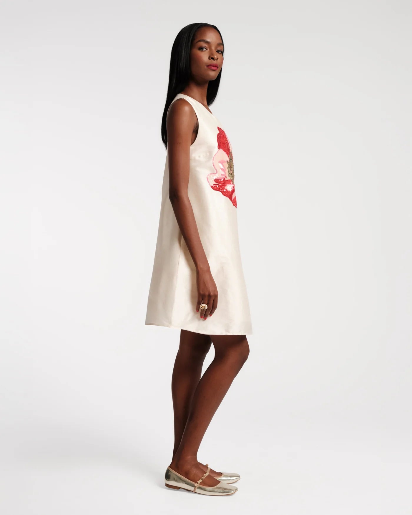 Frances Valentine Alice Shift Dress - Oyster