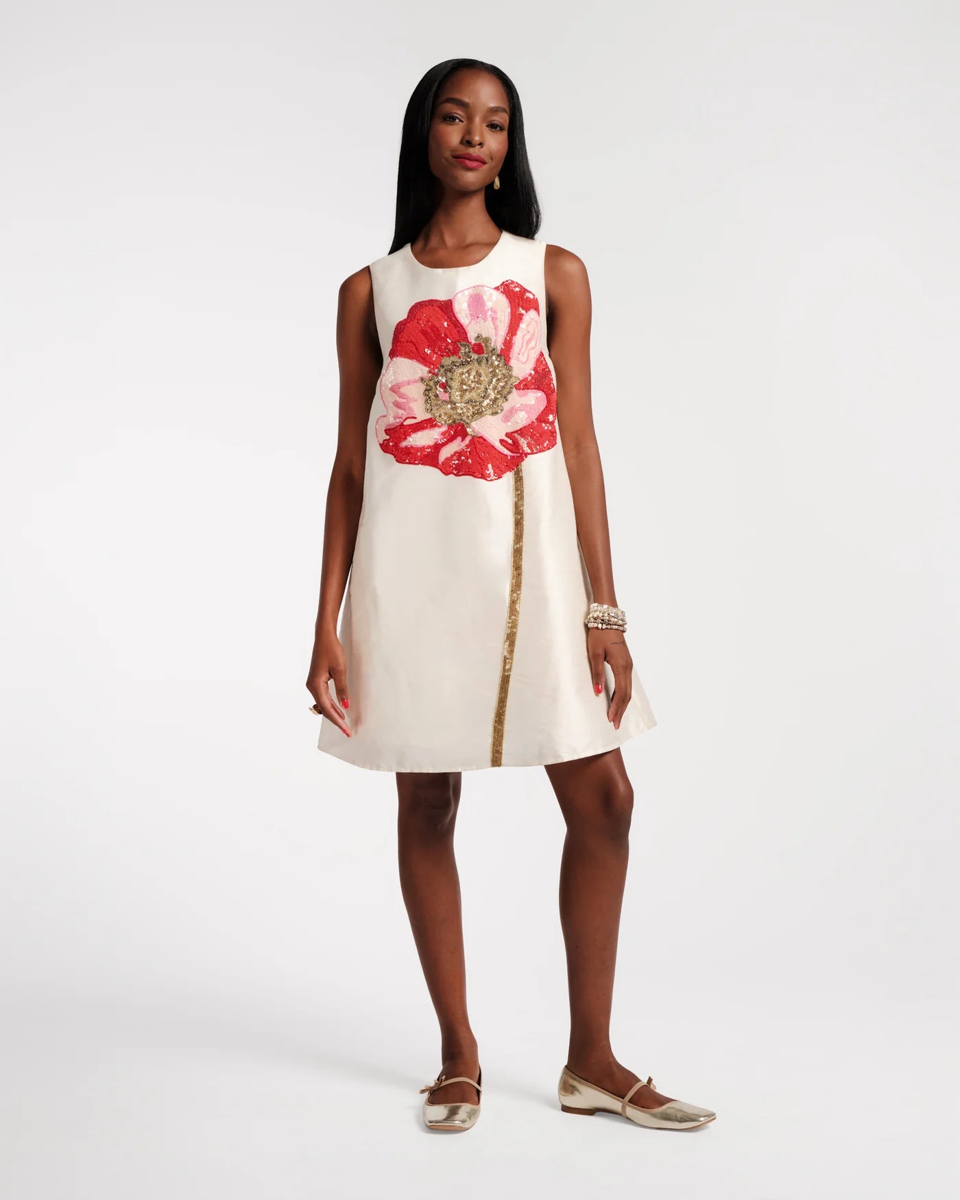 Frances Valentine Alice Shift Dress - Oyster