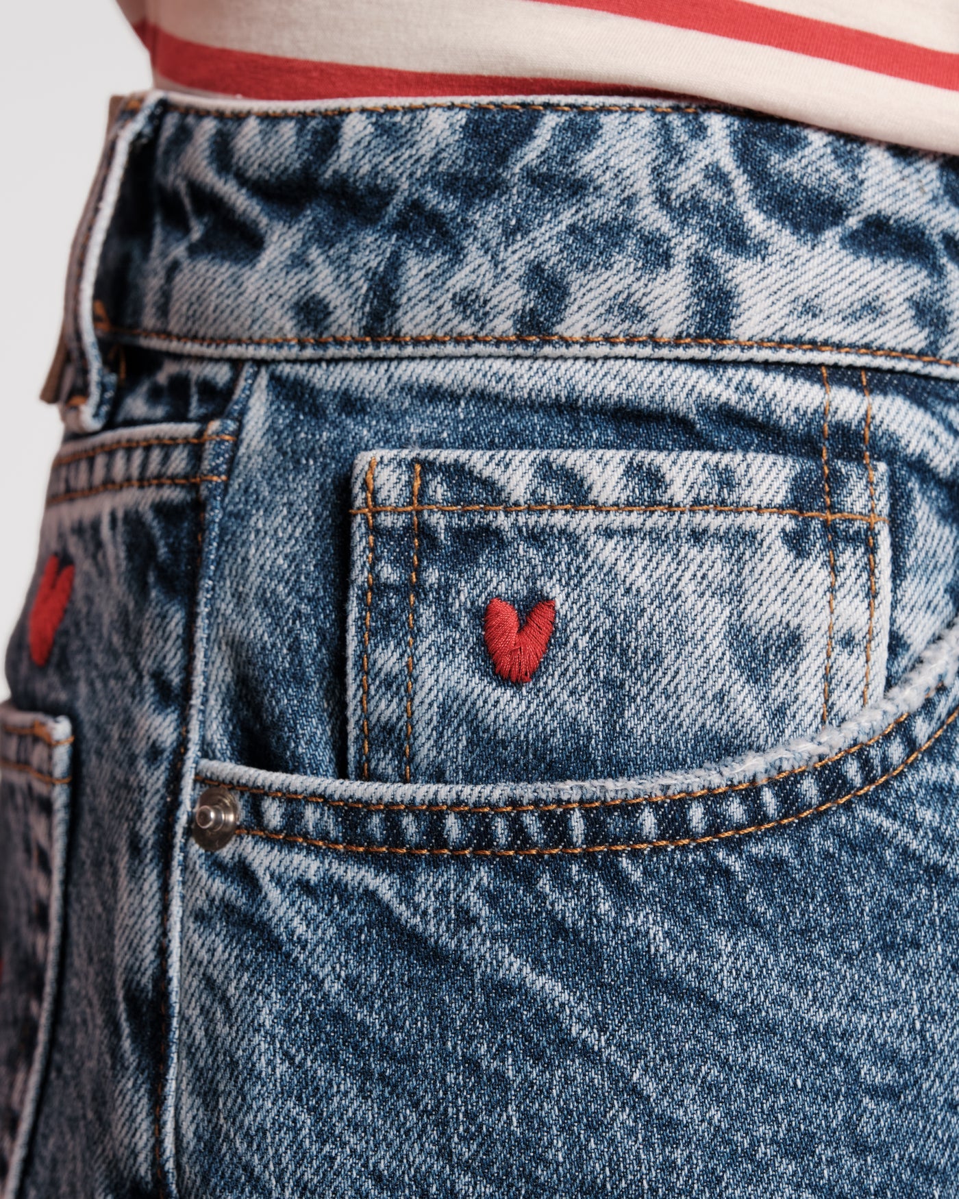 Frances Valentine Andy Sweetheart Jean - Heart Embroidery – Batik