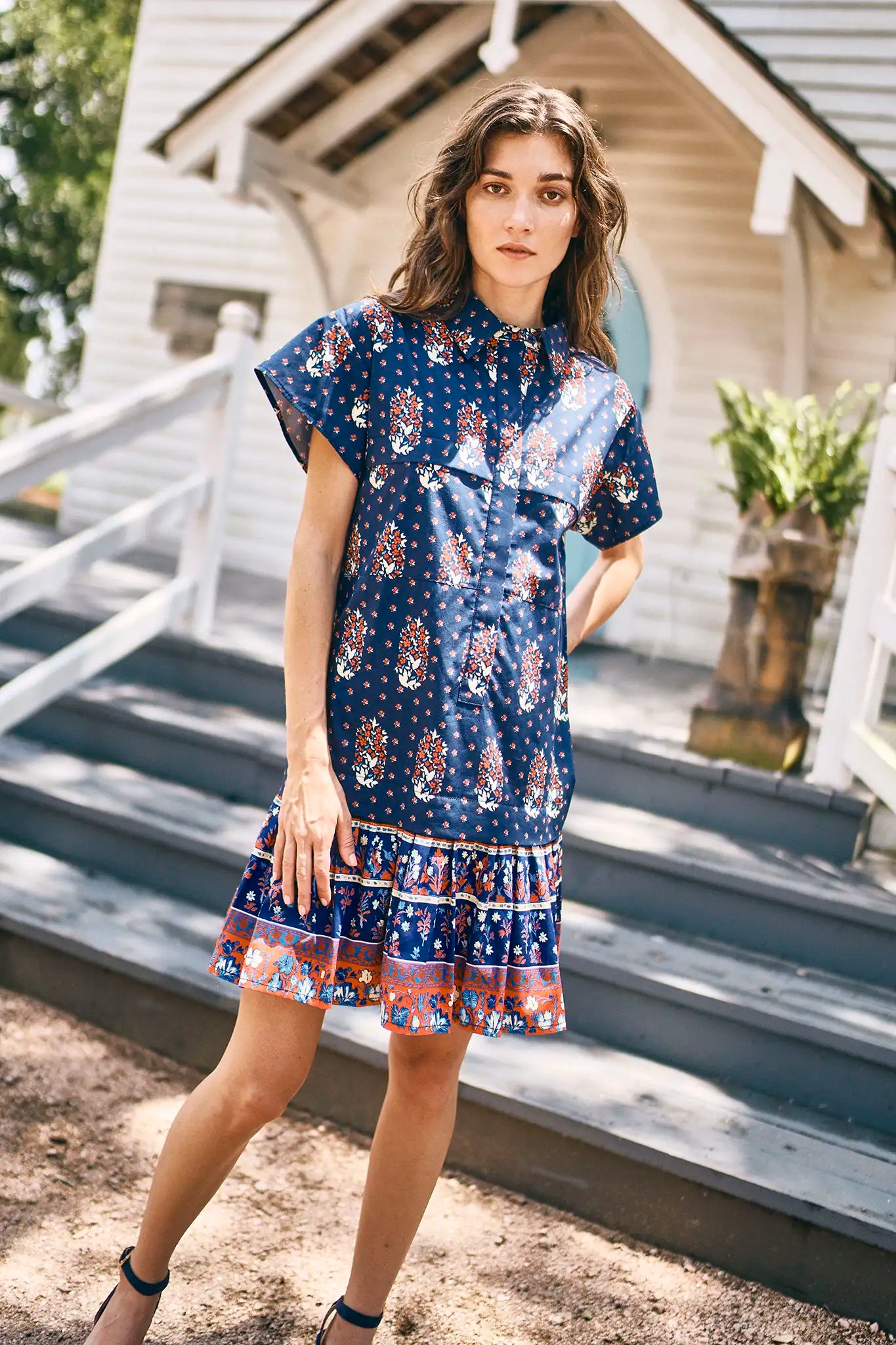 Hunter Bell Addison Dress - Fall Floral Navy