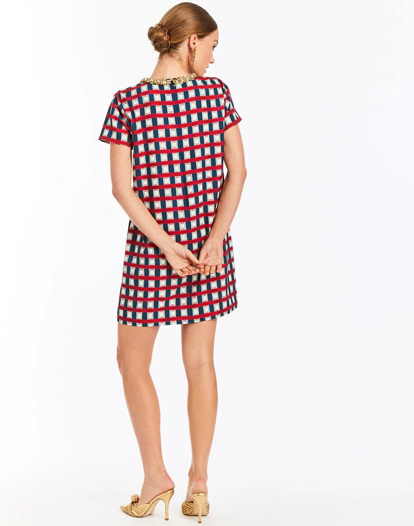 Mestiza Ainslee Mini Dress - Midnight Gingham