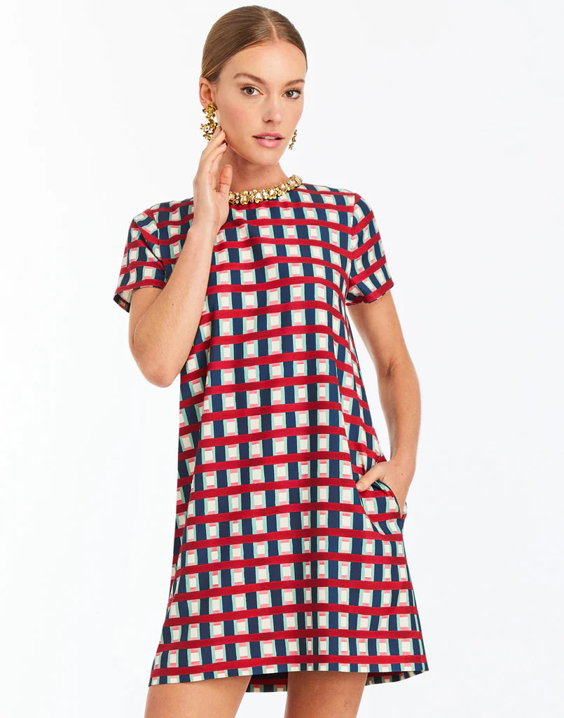 Mestiza Ainslee Mini Dress - Midnight Gingham