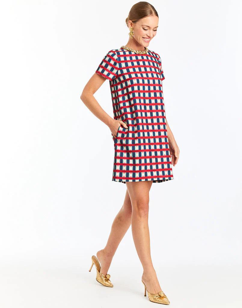 Mestiza Ainslee Mini Dress - Midnight Gingham