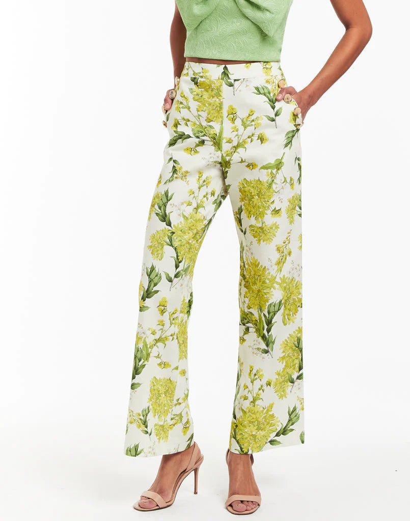 Mestiza Antonella Wide Leg Pant - Yellow Hydrangea