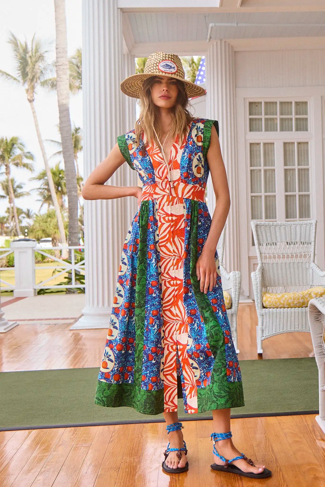 Hunter Bell April Dress - Orange Grove Combo