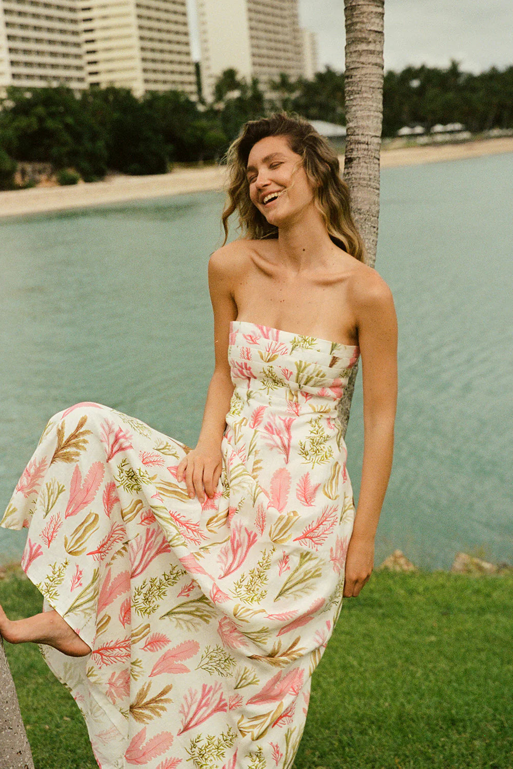 Palm. Noosa Primrose Dress - Sea Garden