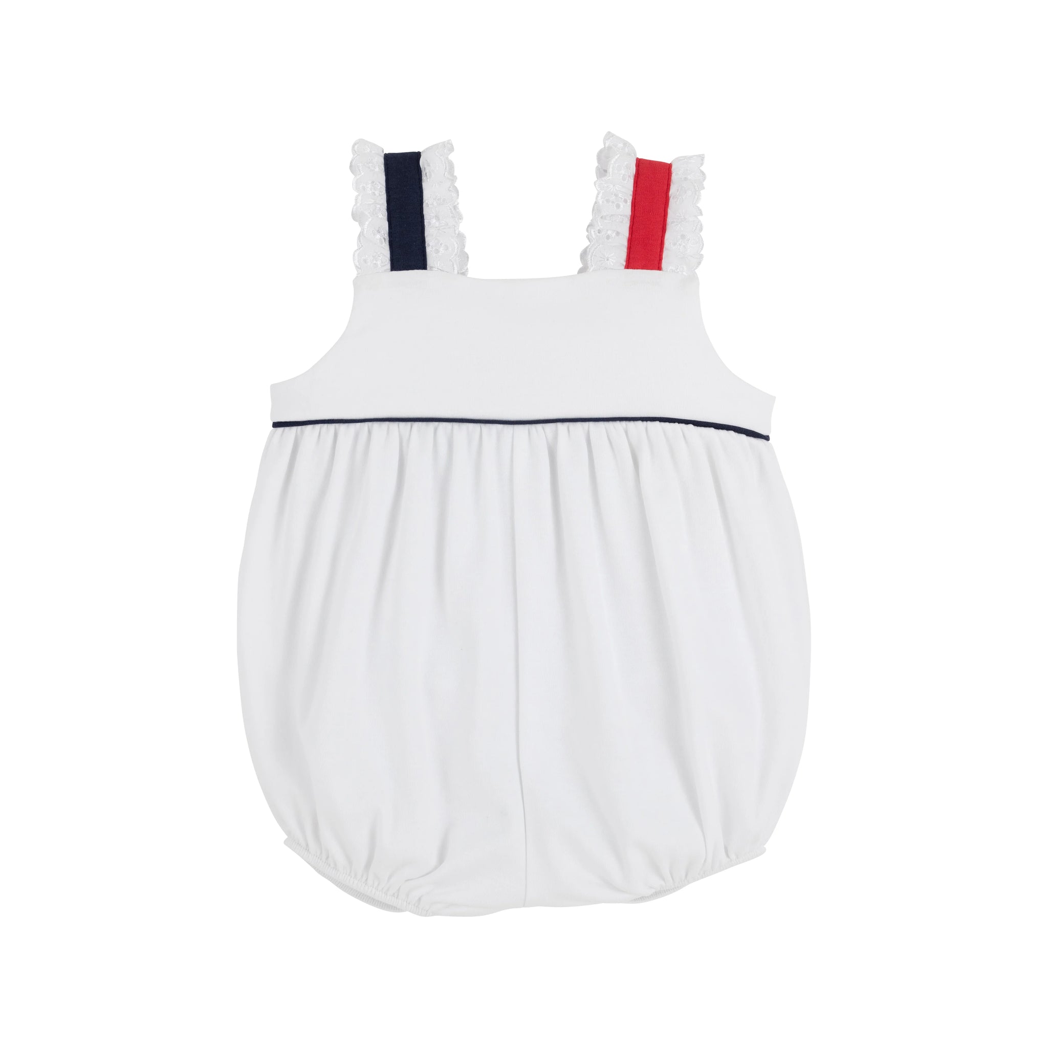 The Beaufort Bonnet Company Babs Bubble - Worth Avenue White w/ Nantucket Navy & Richmond Red