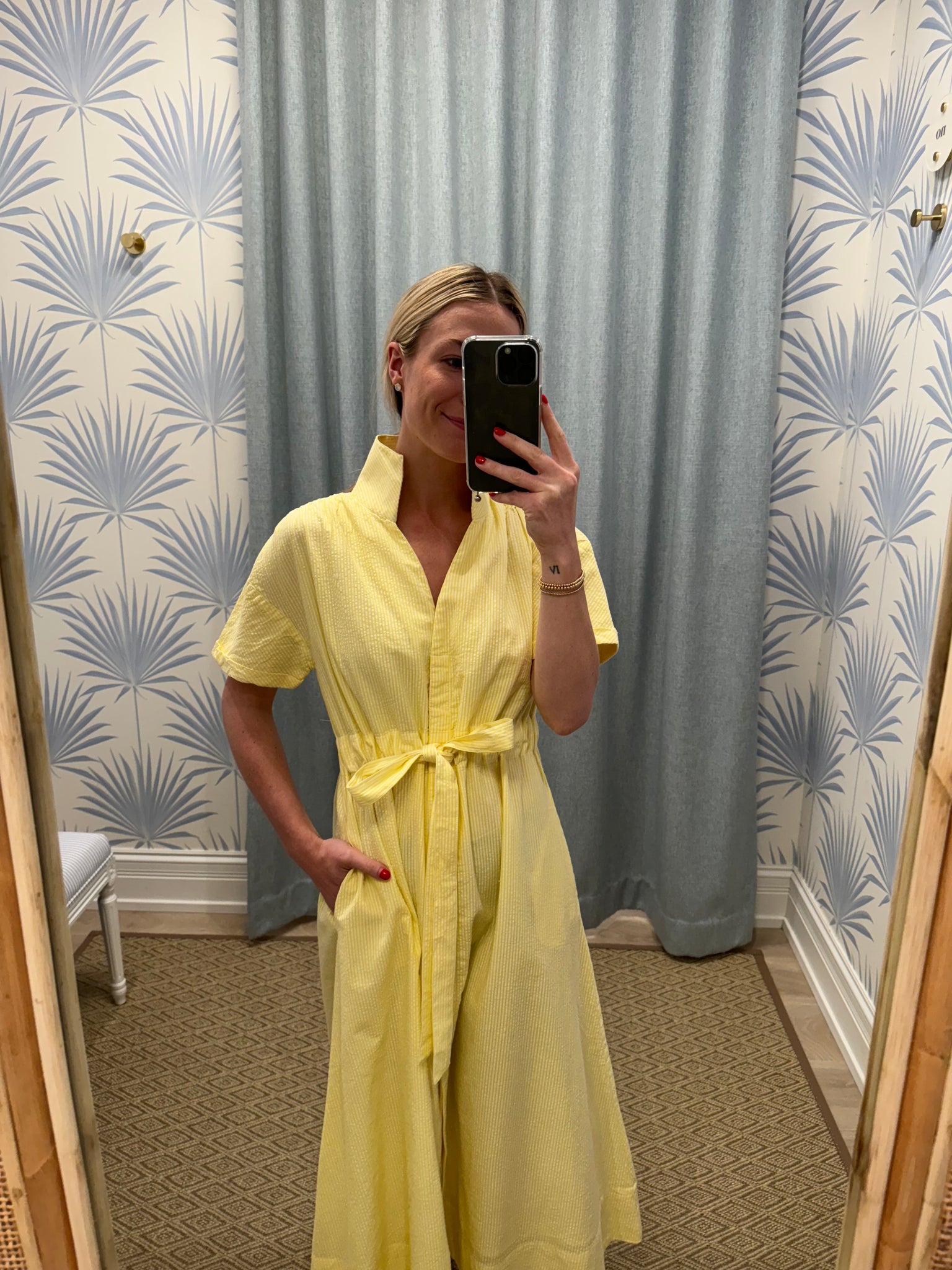 Holly Shae Bria Dress - Yellow Seersucker