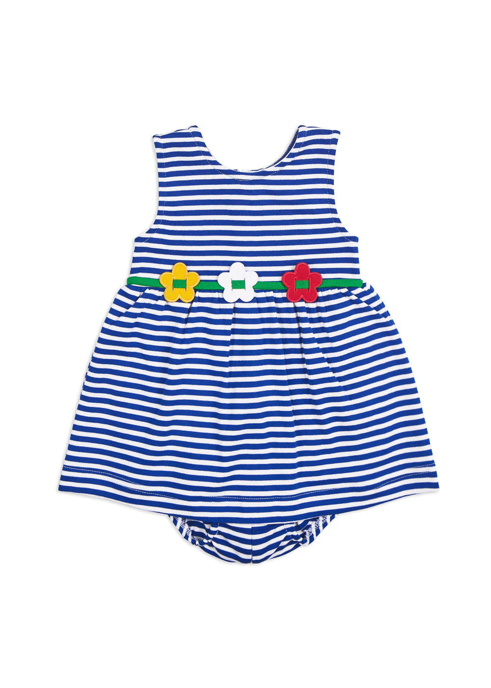 Florence Eiseman Stripe Knit Romper w/ Flowers