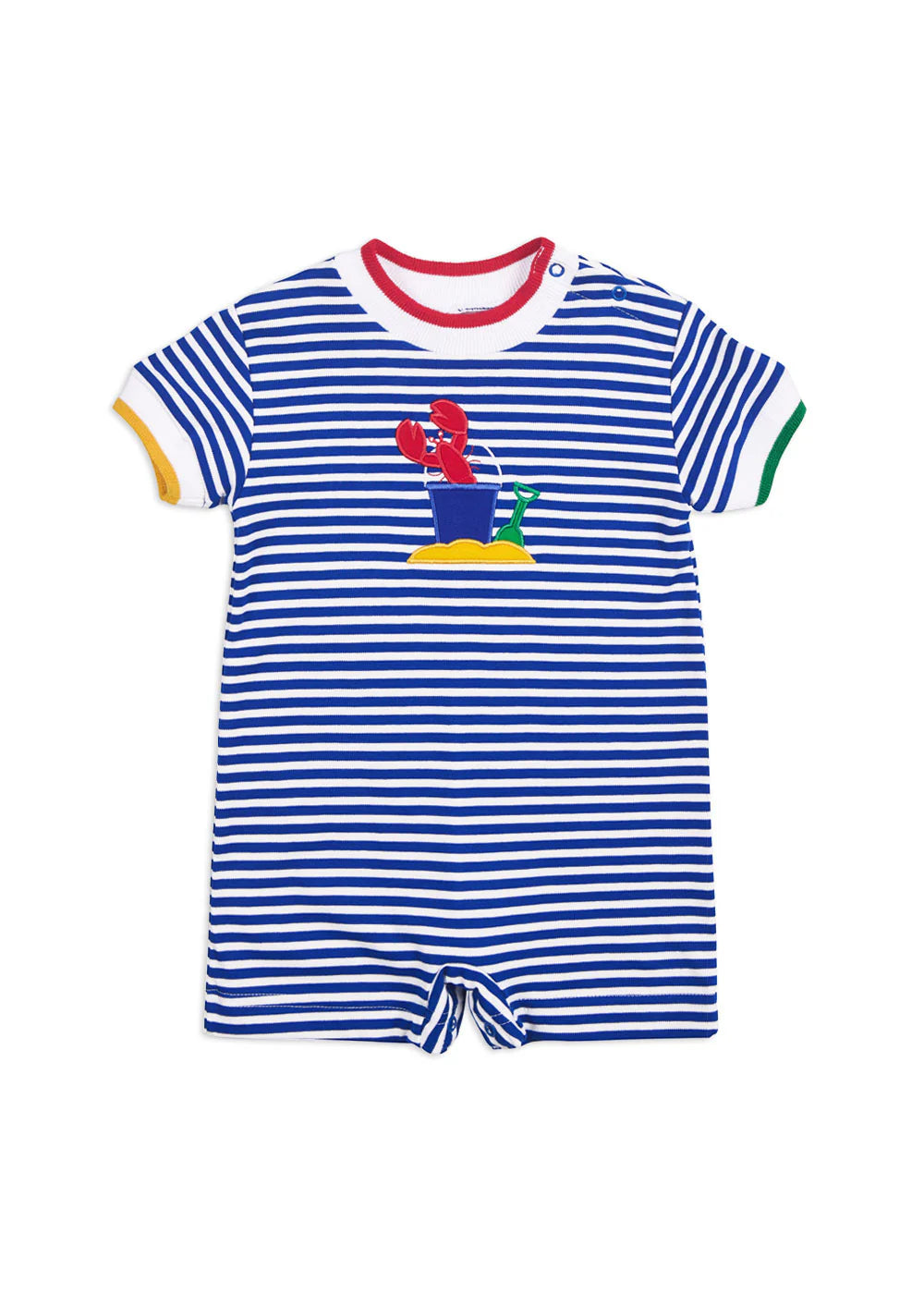 Florence Eiseman Stripe Knit Shortall w/ Lobster & Sand Toys