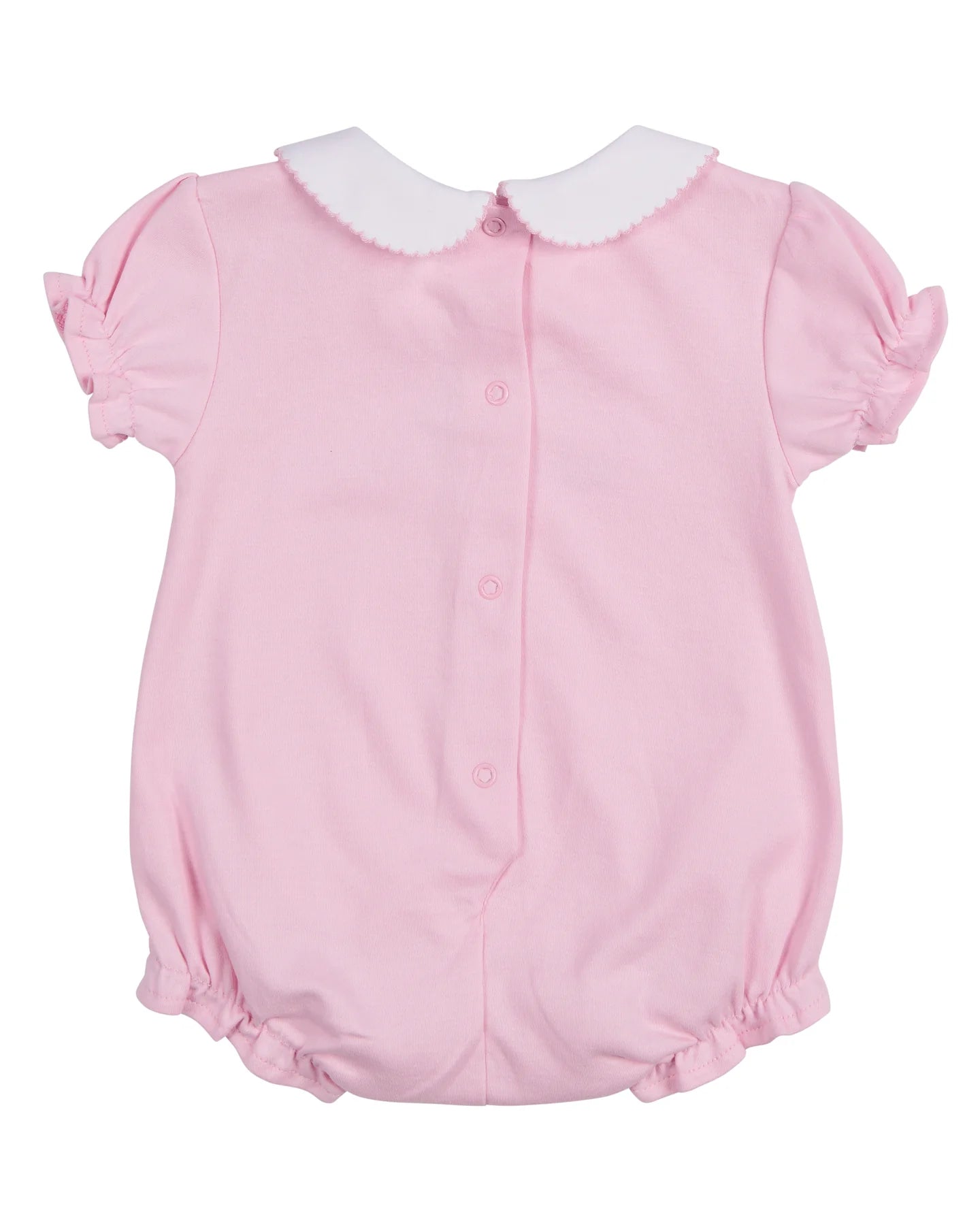 Florence Eiseman Knit Romper w/ Bunny, Chick & Lamb - Pink