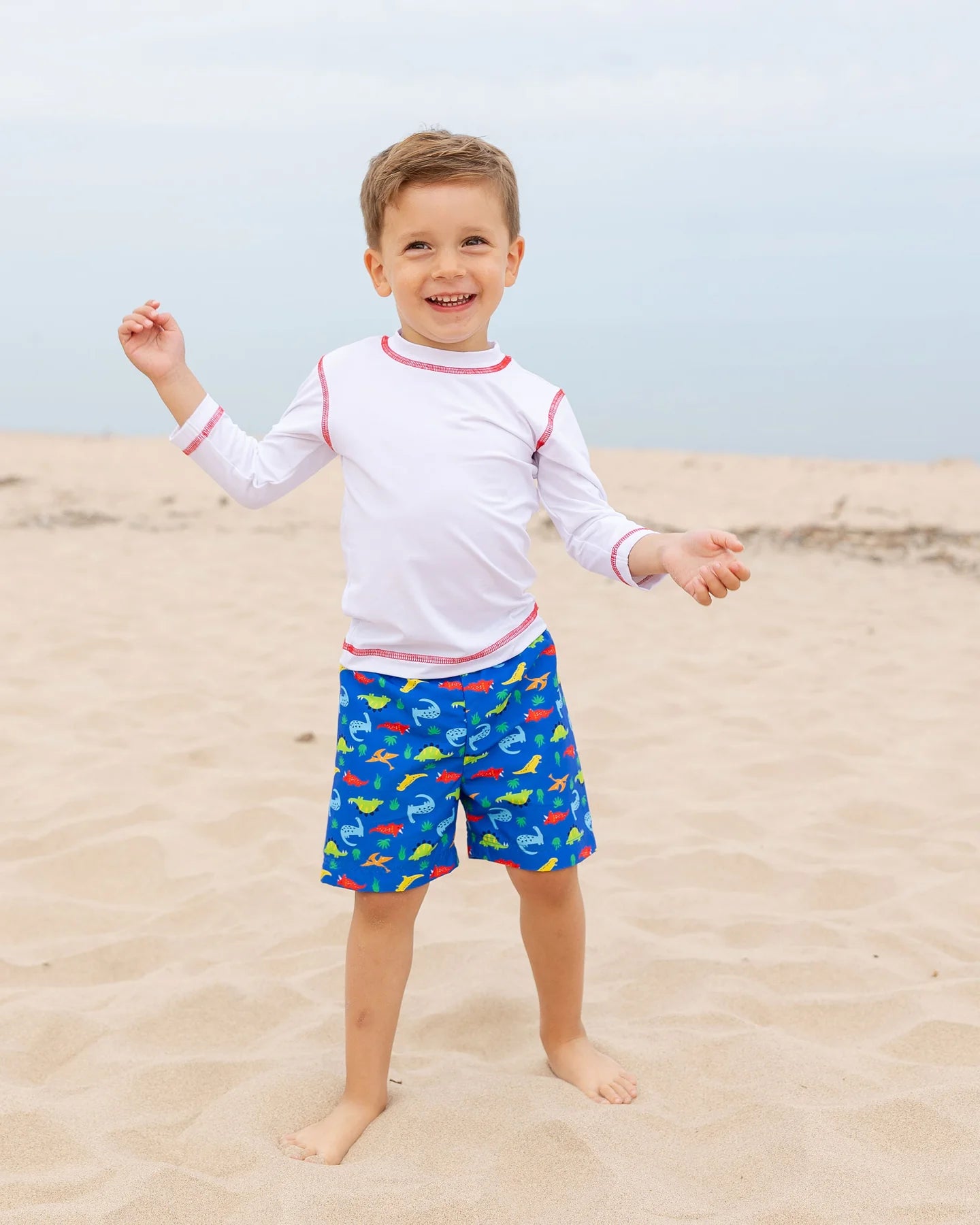 Florence Eiseman Dinosaur Print Swim Trunk