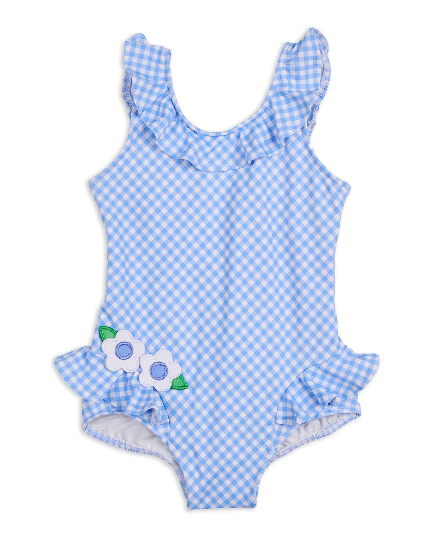 Florence Eiseman Gingham Swimsuit w/ Flowers