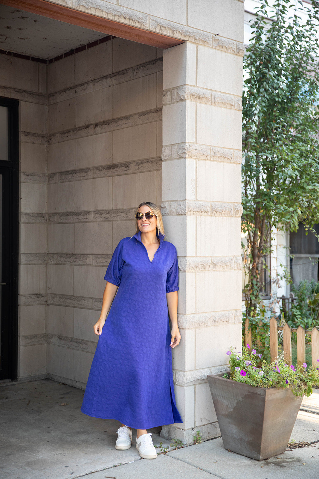 blue cheetah dress Emily McCarthy Poppy Maxi Polyester chiffon blend with unicorn_dress Size:5 (Big Kid) Pants Dress By White