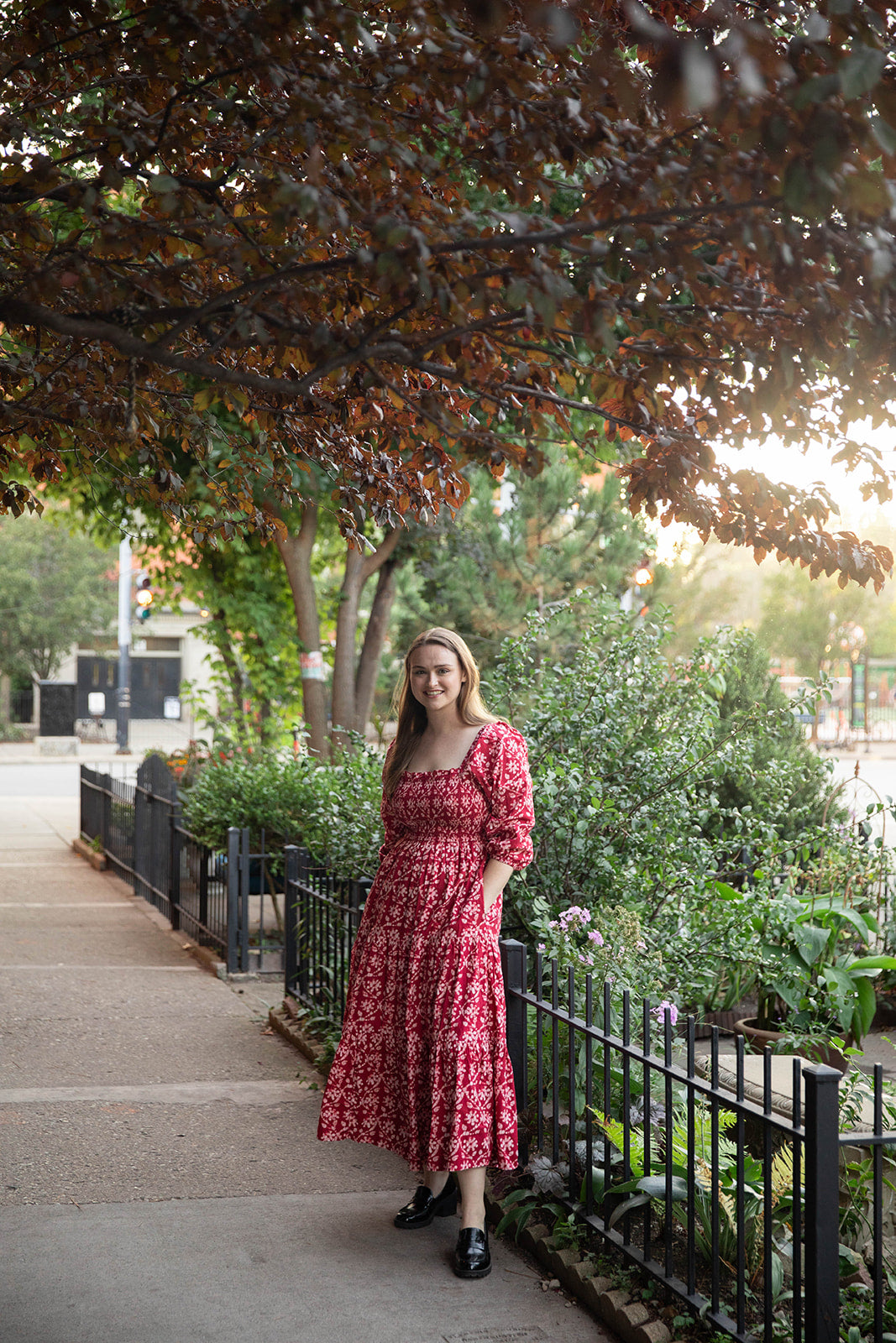 Pink City Prints Cindy Dress - Scarlet Forest