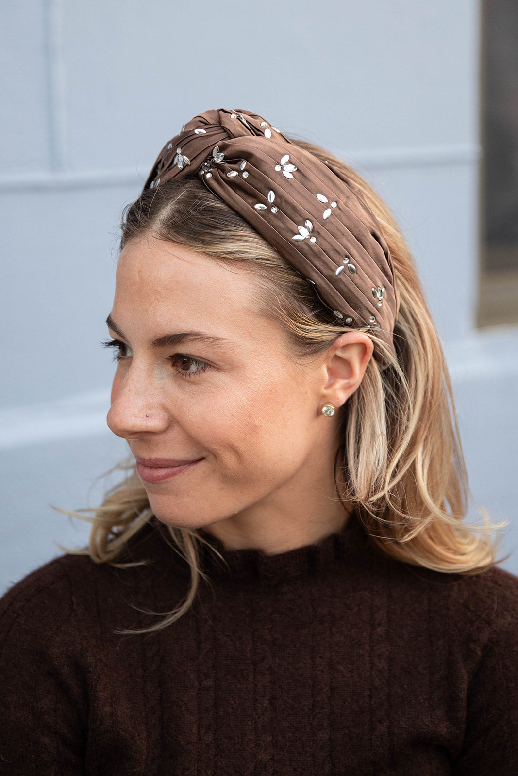 Lele Sadoughi Rootbeer Crystal Honeybee Greta Headband