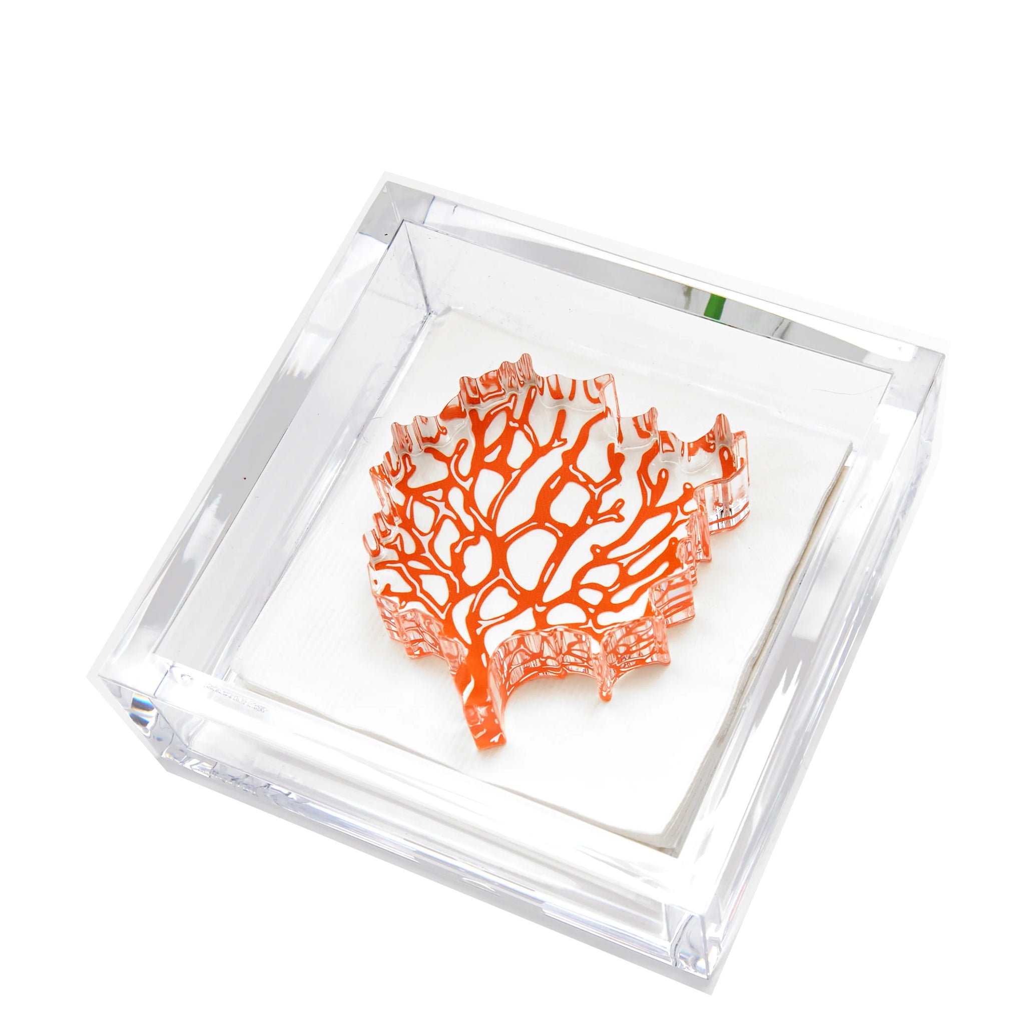 Tara Wilson Designs Cocktail Napkin Holder - Coral