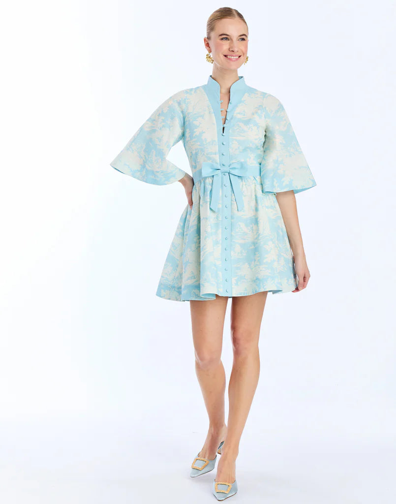 Mestiza Carmen Mini Dress - Powder Toile