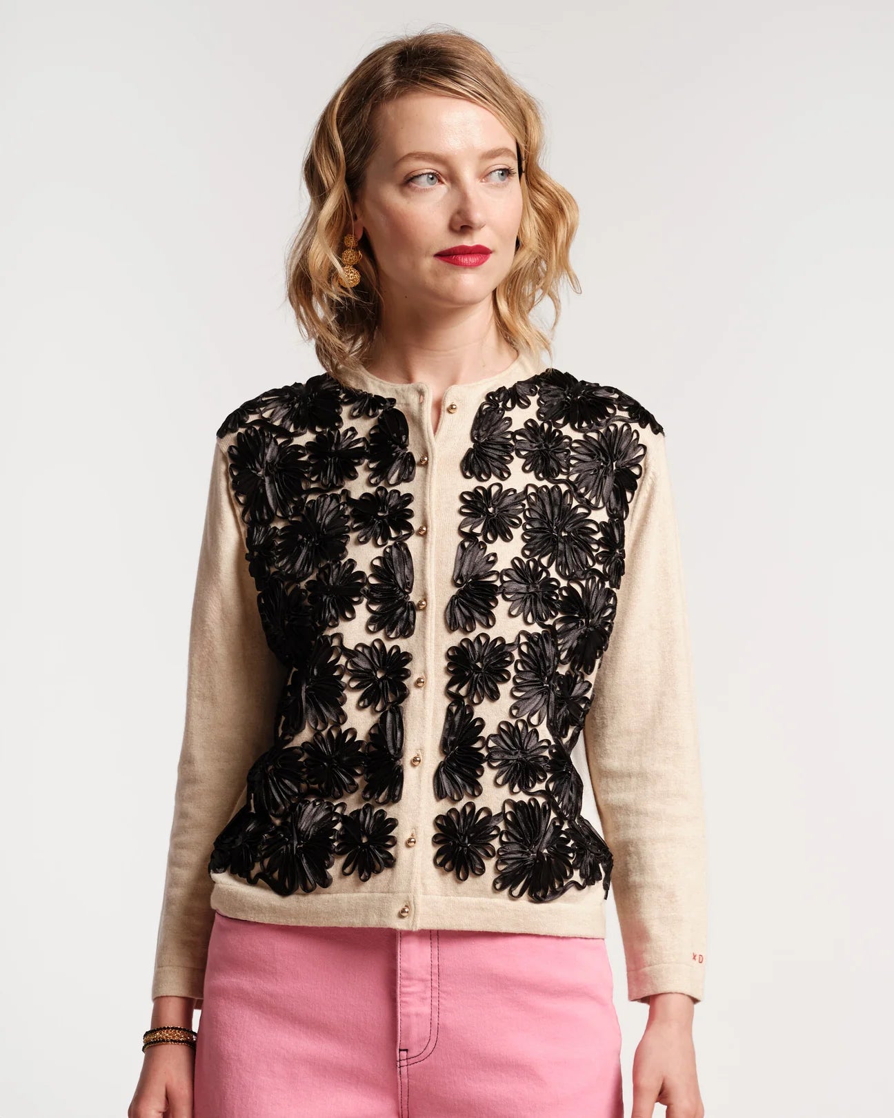 Frances Valentine Darling Guggenheim Ribbon Cardigan