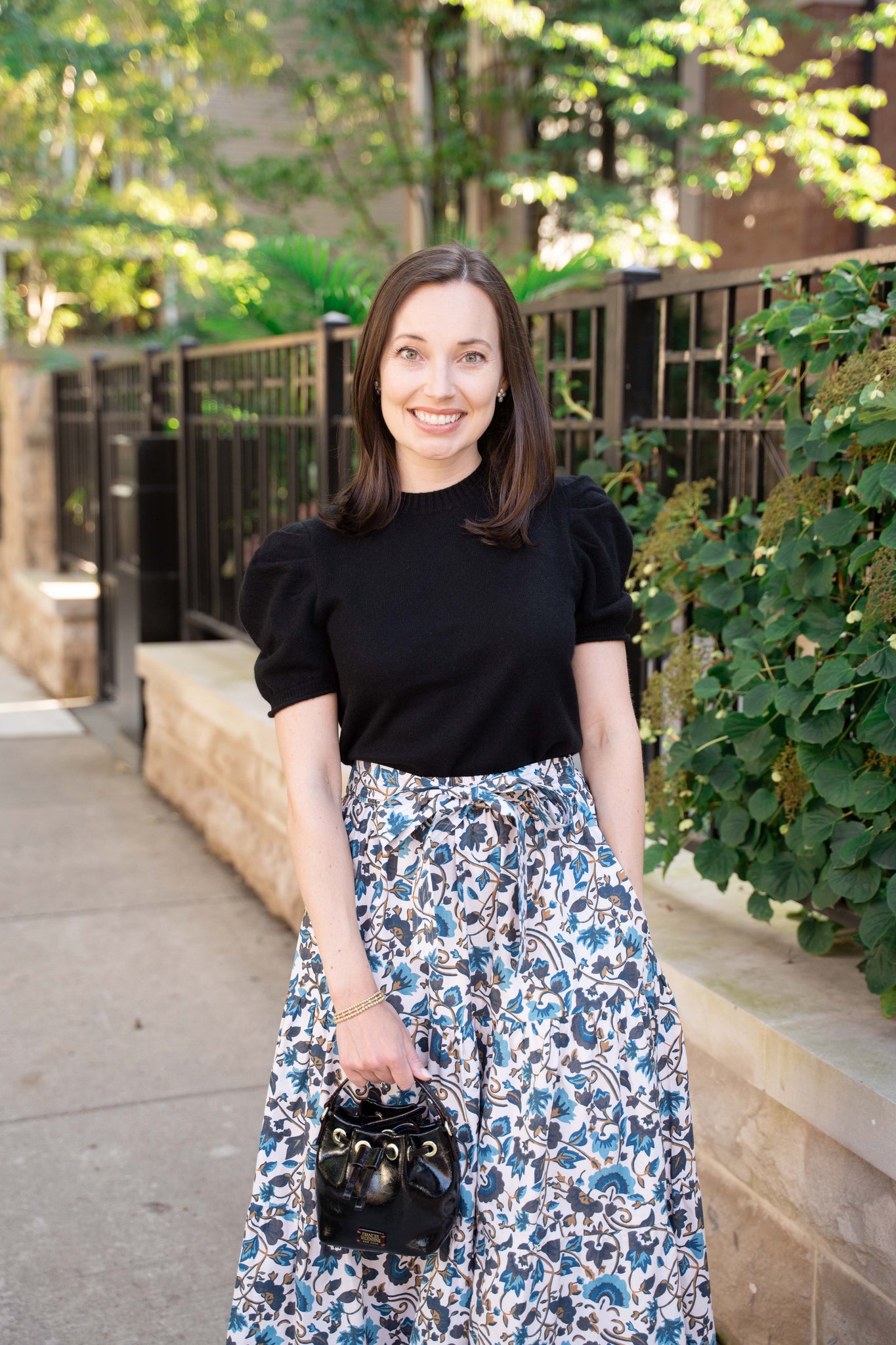 Beyond By Vera Gia Skirt - Last Blooms Blue