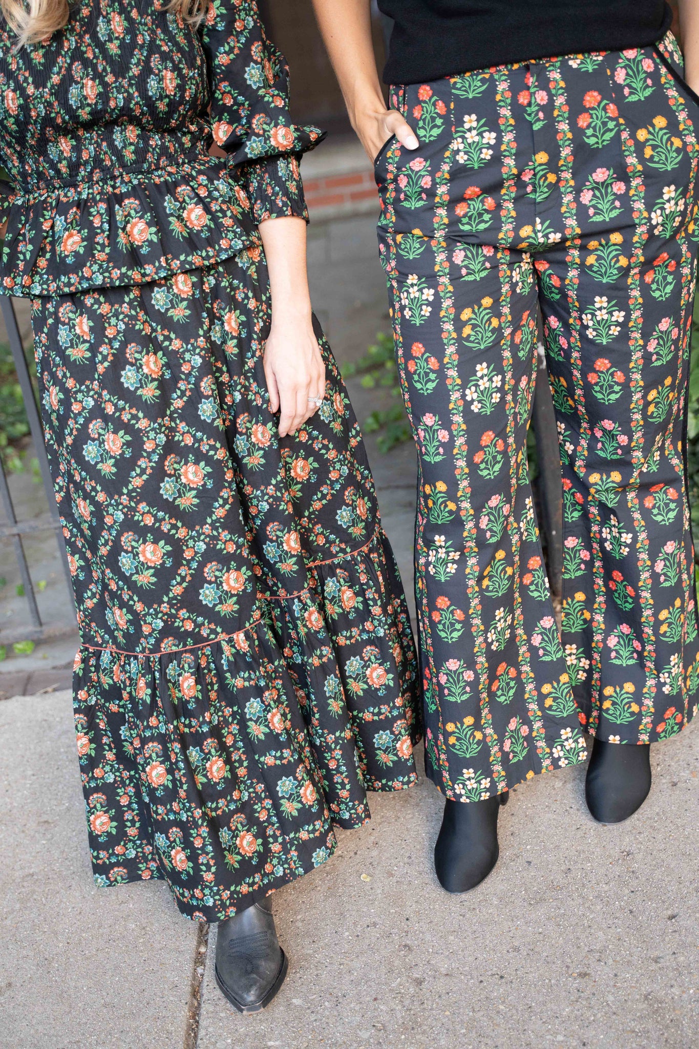 Pink City Prints Mabel Skirt - Vintage Trellis