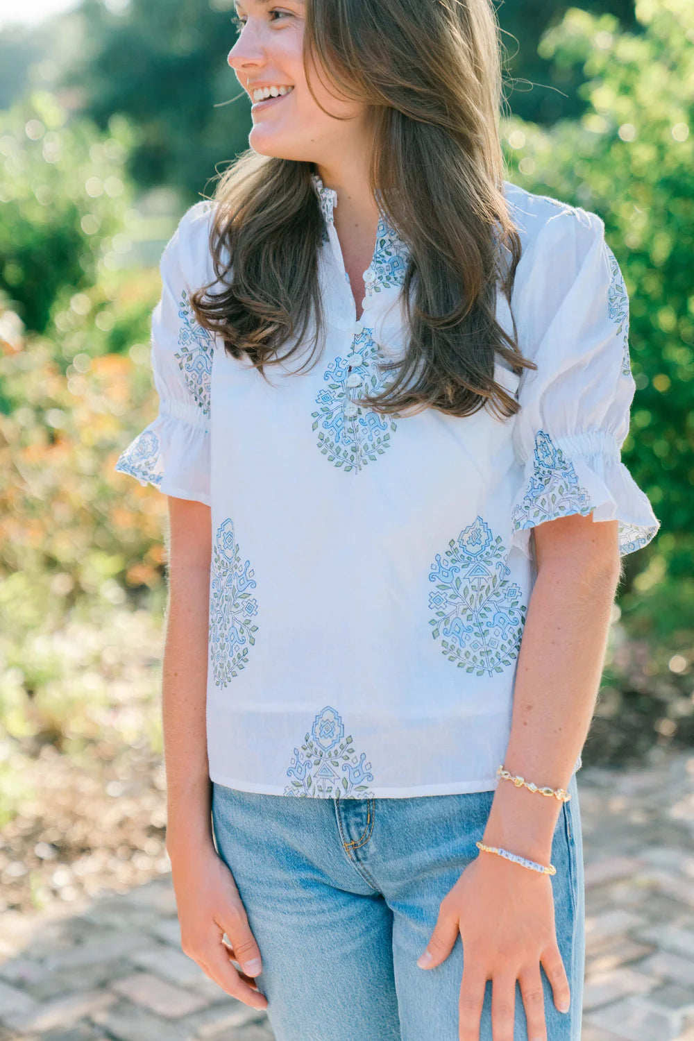 Victoria Dunn Ellie Blouse - Glacier
