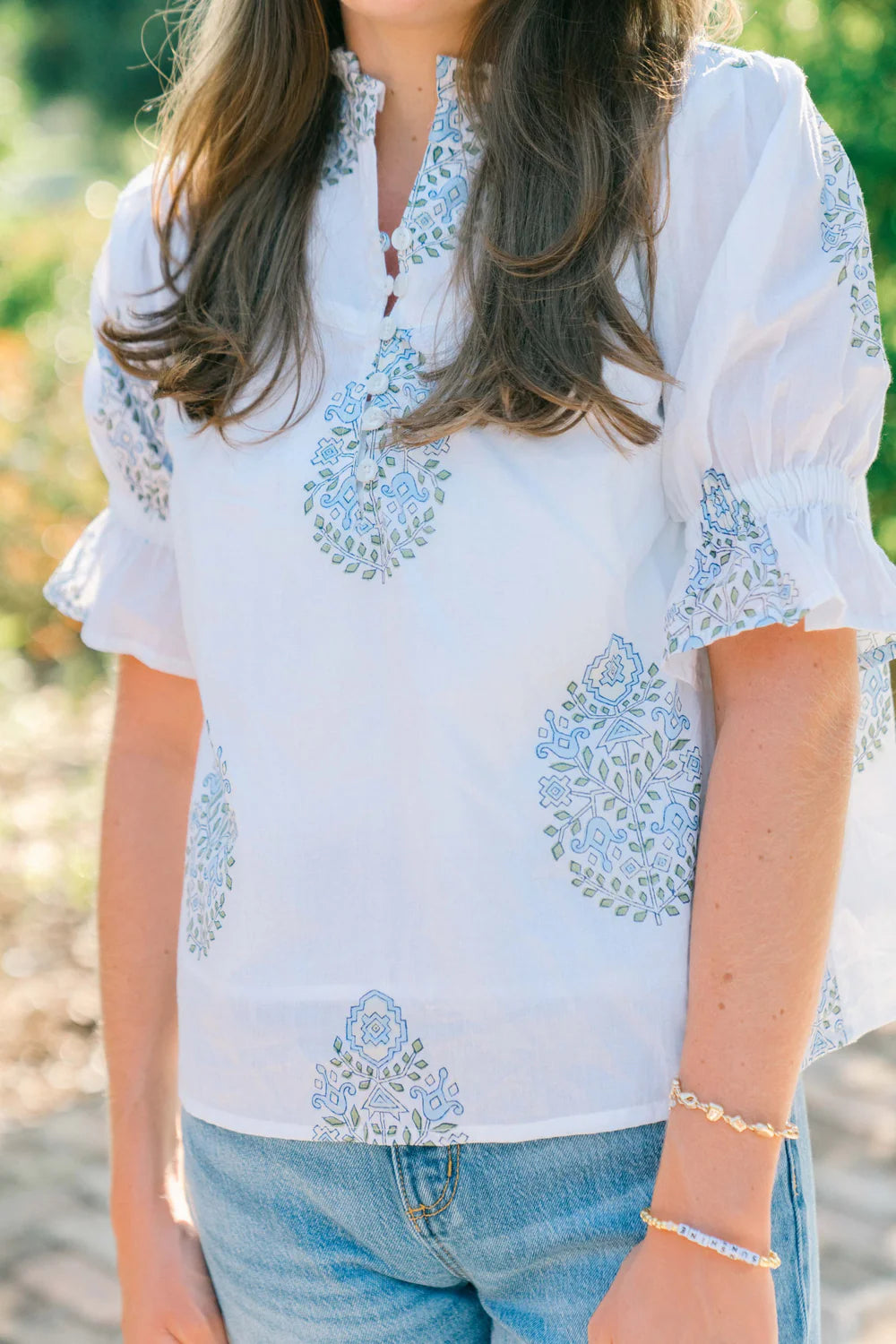 Victoria Dunn Ellie Blouse - Glacier