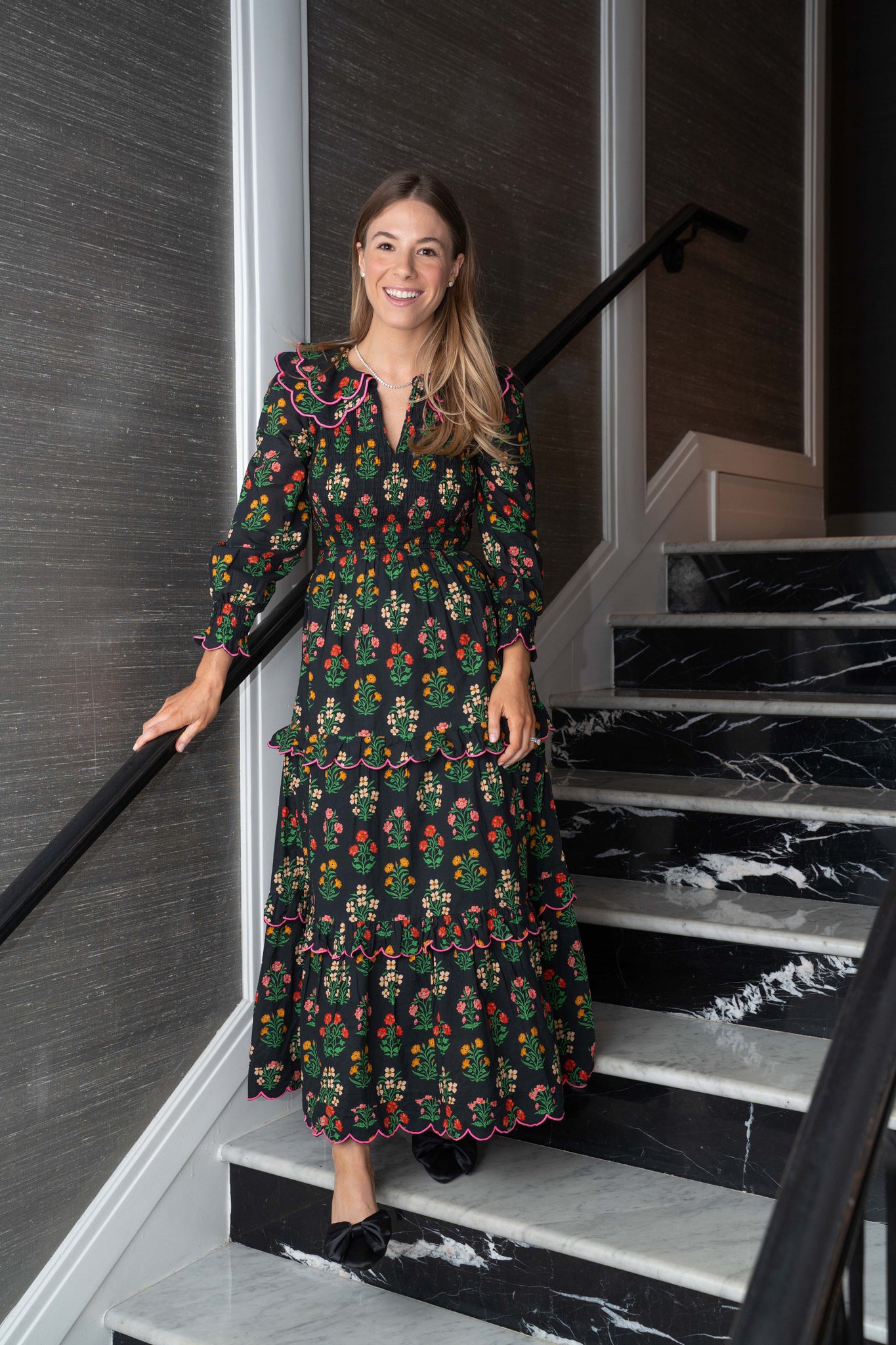 Pink City Prints Rita Dress - Rose Buta