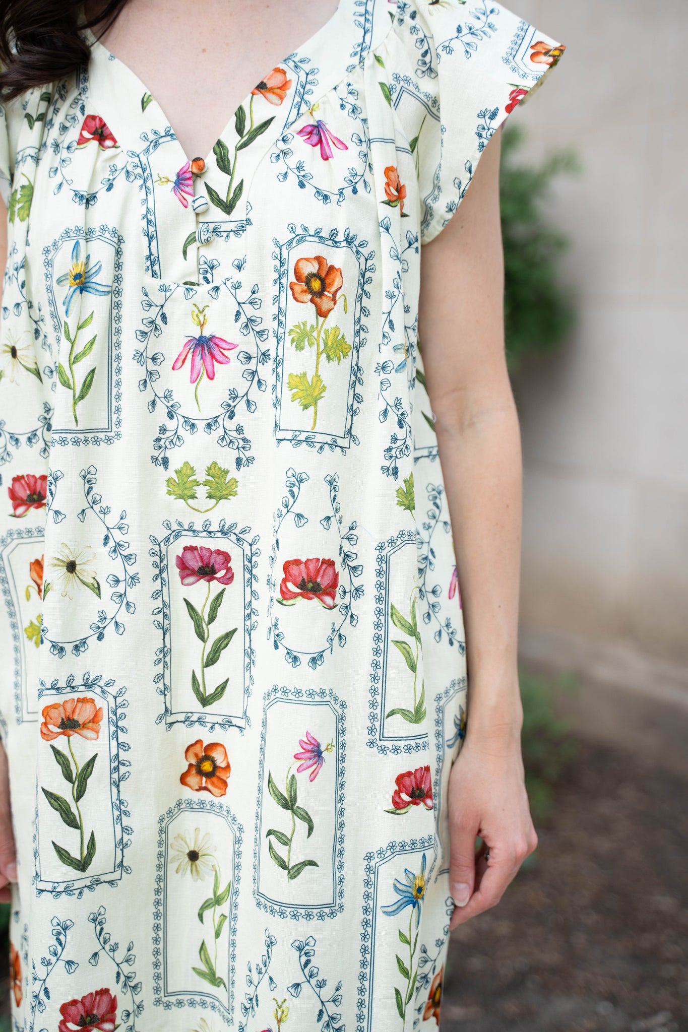 Anna Cate Eloise Dress - Mint Stamp