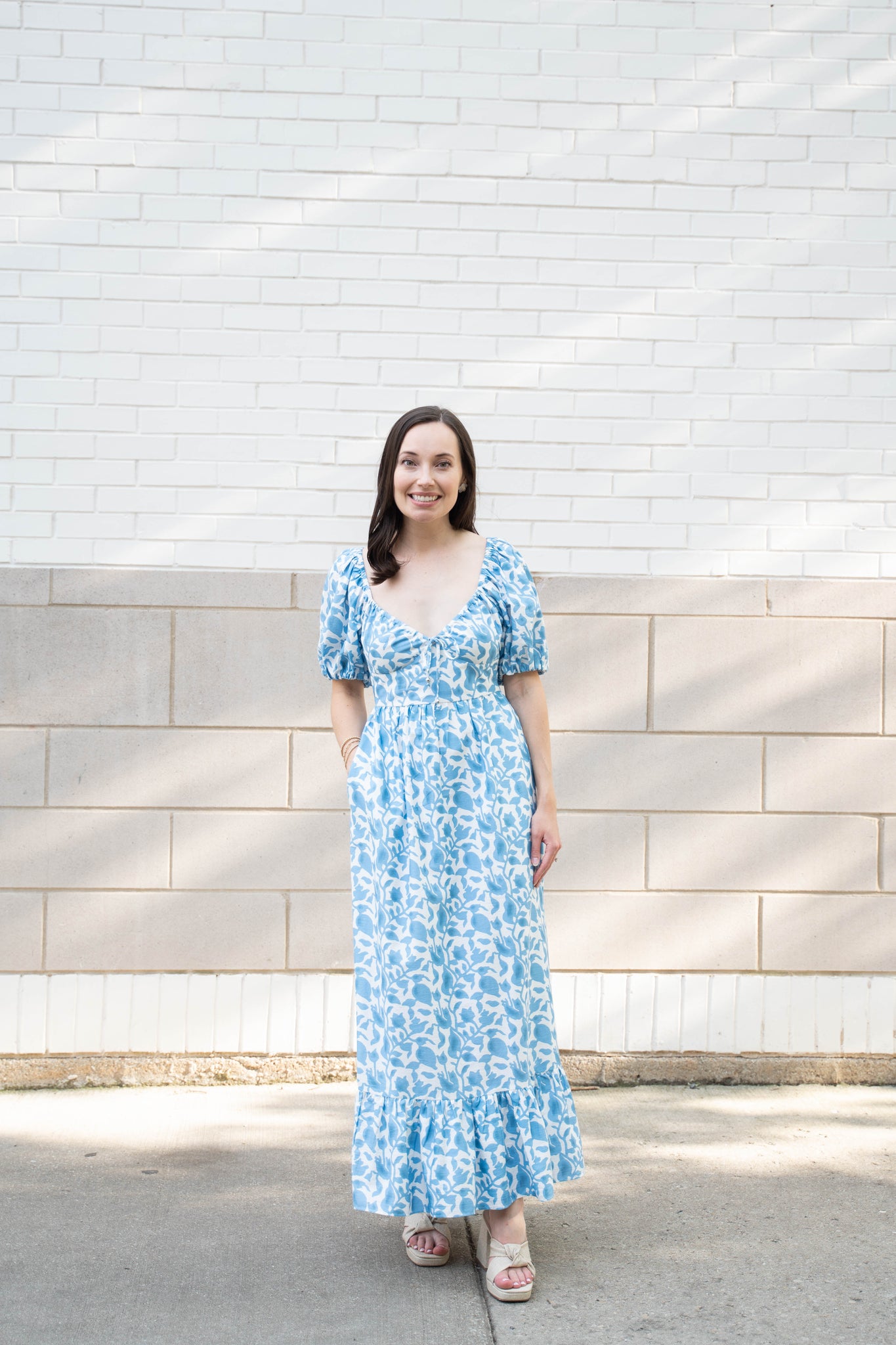 Neve & Noor Lottie Dress - Sky Blue Petal