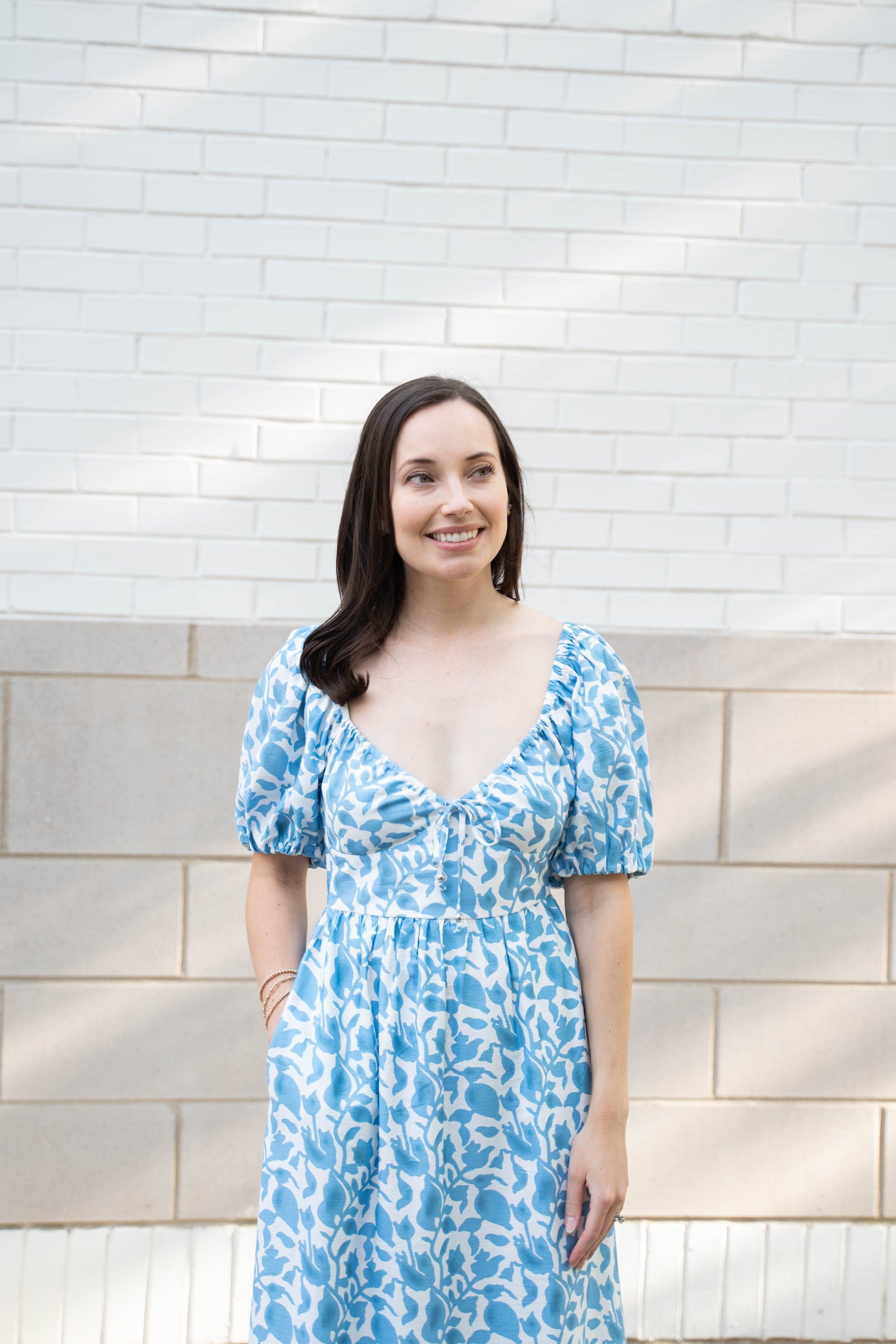 Neve & Noor Lottie Dress - Sky Blue Petal
