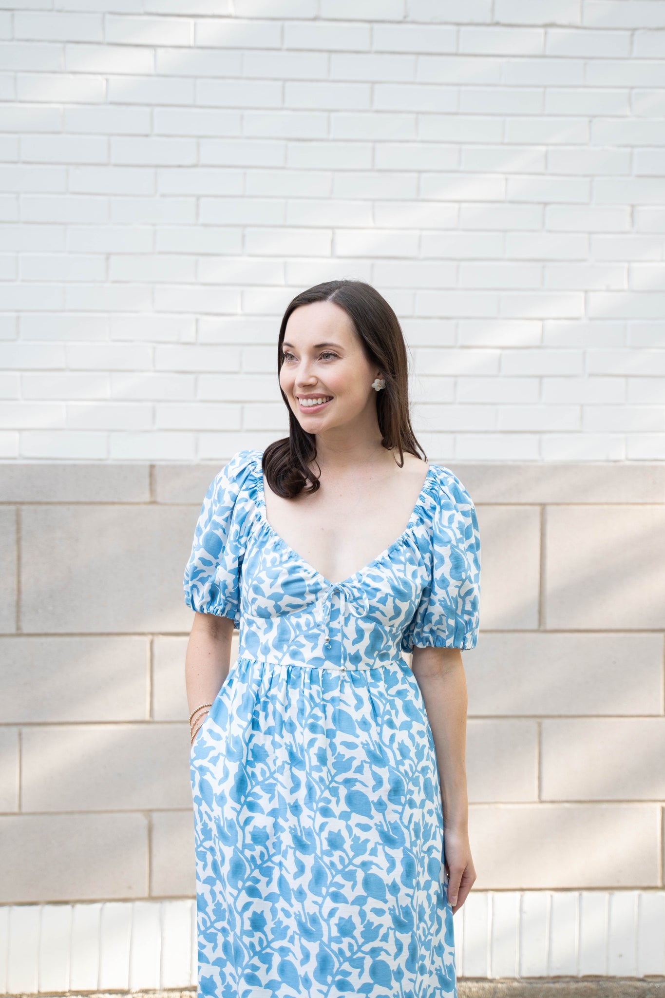Neve & Noor Lottie Dress - Sky Blue Petal