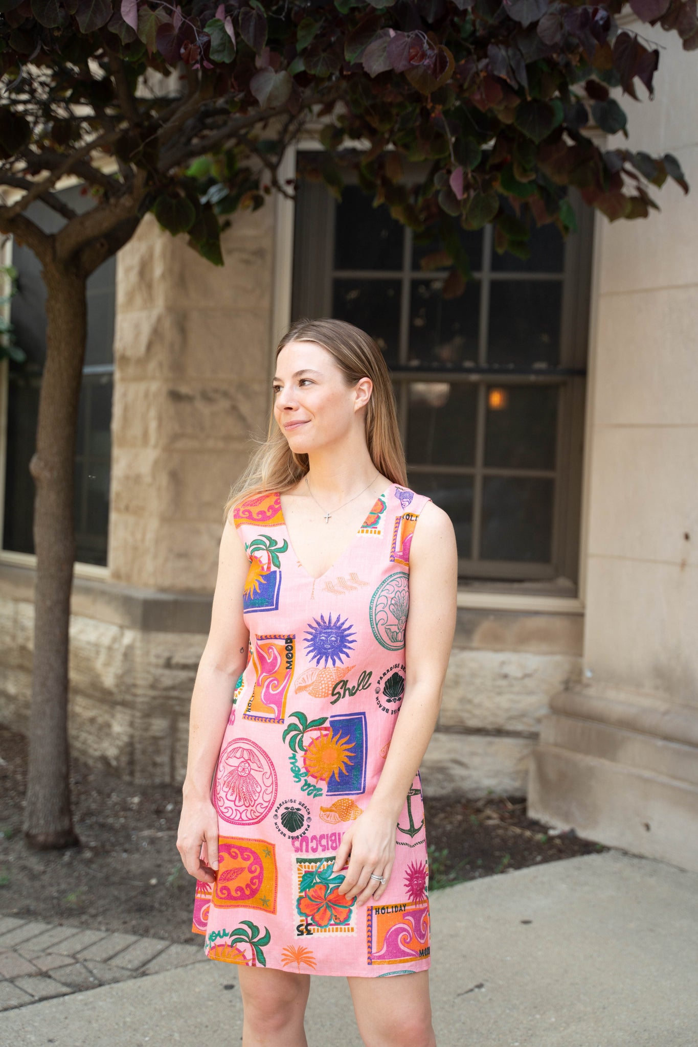 Anna Cate Kaylor Dress - Coral Conversation