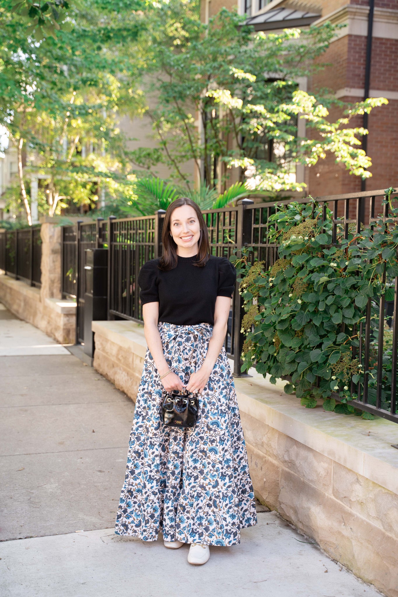Beyond By Vera Gia Skirt - Last Blooms Blue