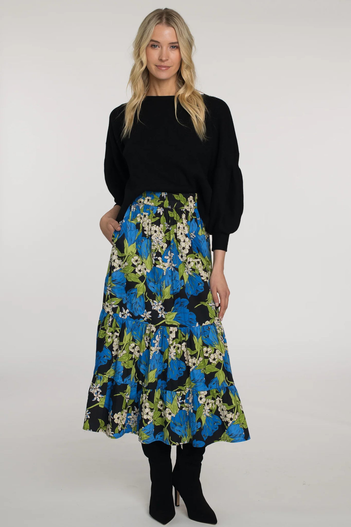 Elizabeth James Surrey Skirt - Night Bloom