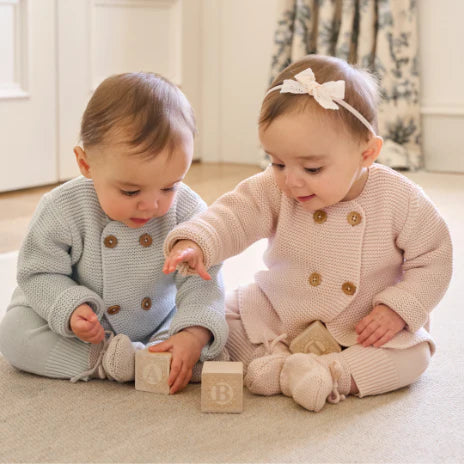 Elegant Baby Sofia & Finn Pale Pink Knit Baby Cardigan