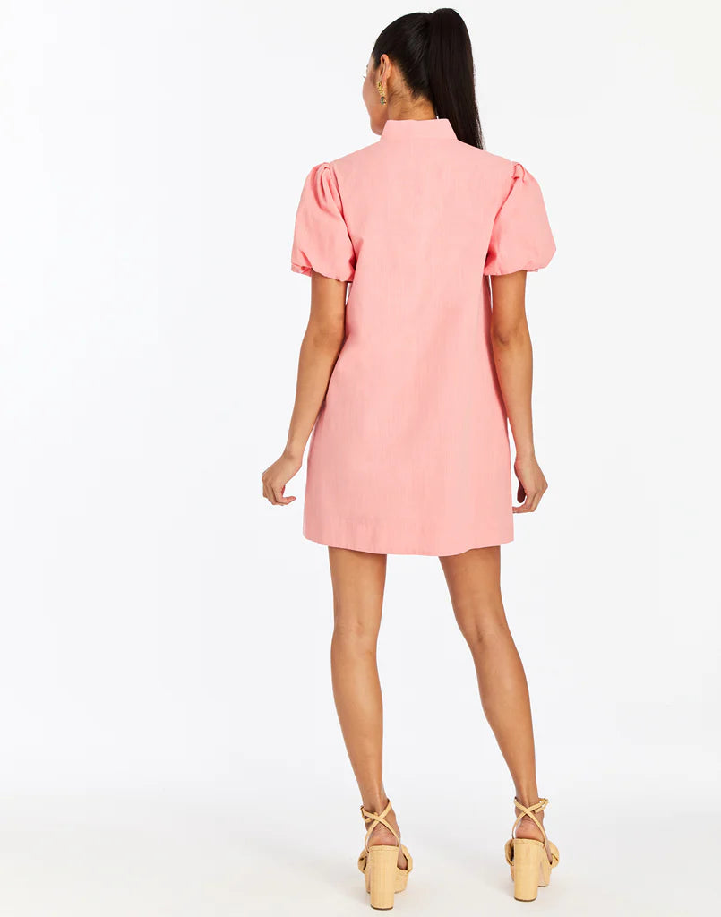 Mestiza Eliana Barong Mini Dress - Watermelon Pink