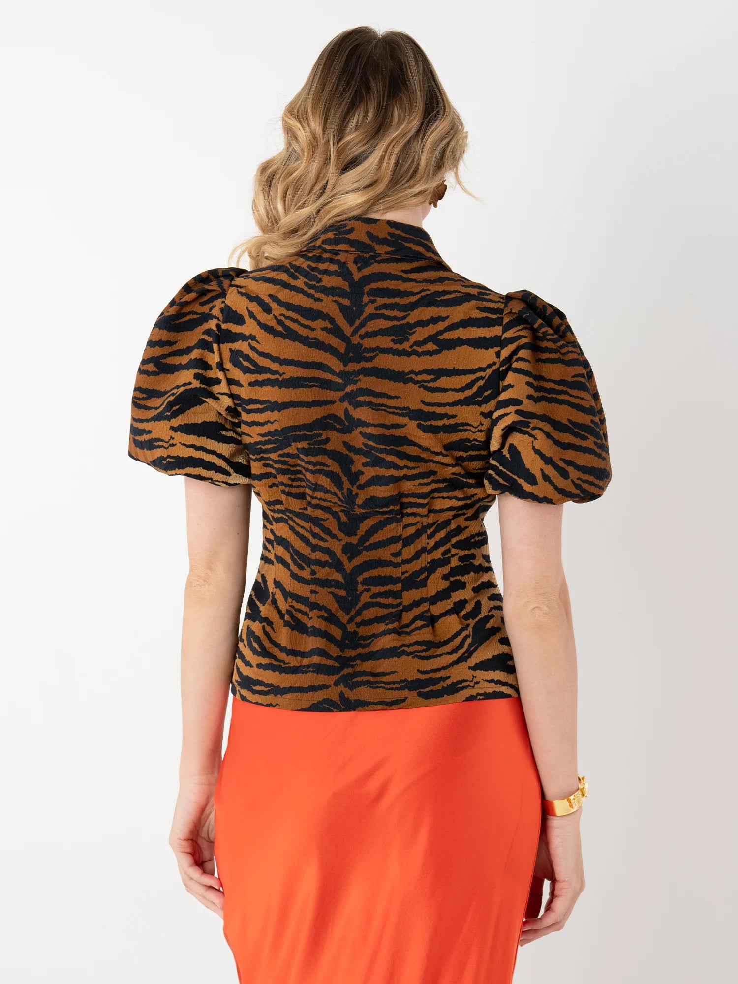 Emily McCarthy Britt Top - Tiger Jacquard