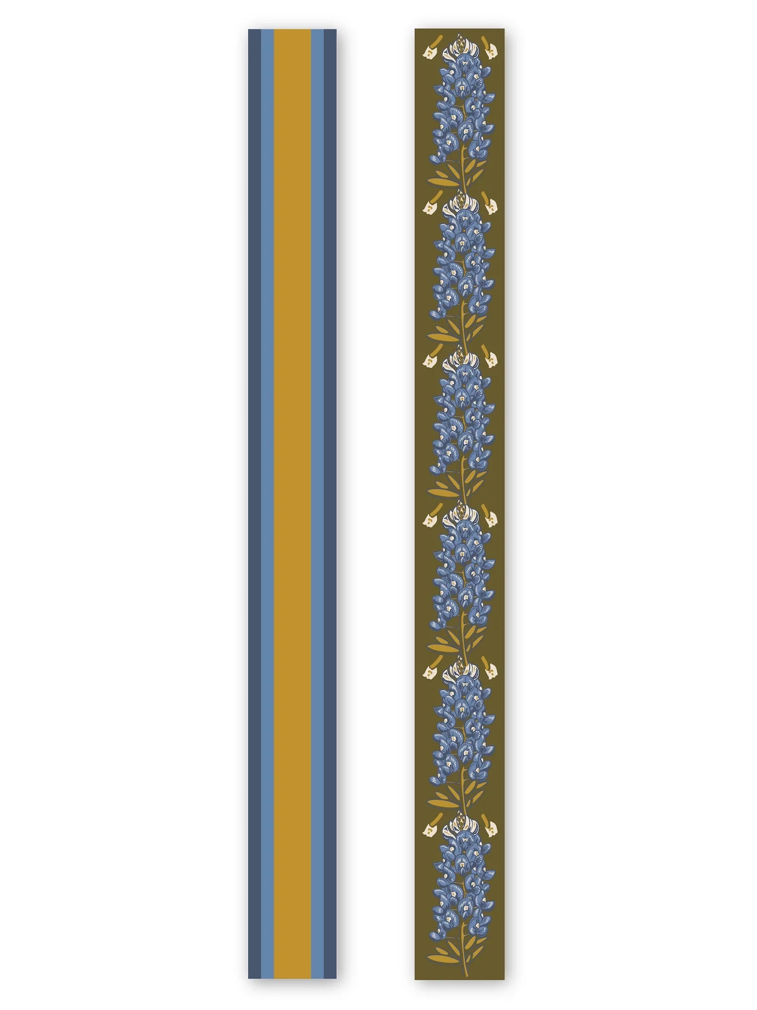 Emily McCarthy Hand-Stitched Silk Scarfette - Bluebonnet