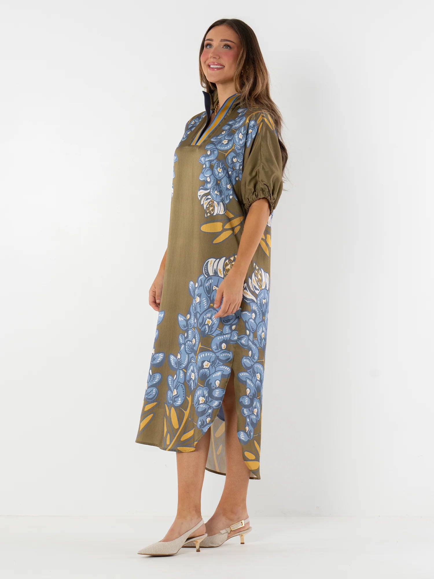 Emily McCarthy Poppy Caftan - Bluebonnet