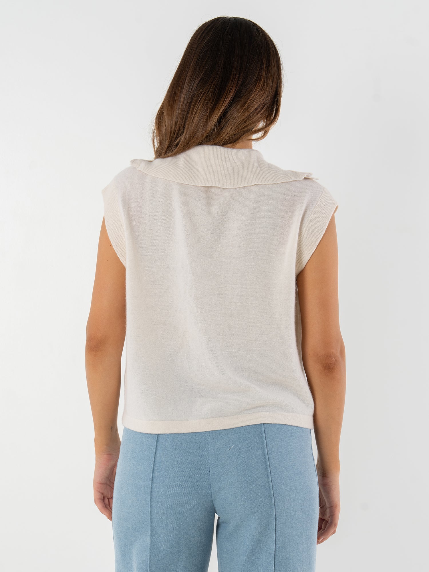 Emily McCarthy Poppy Pullover Vest - Eggnog