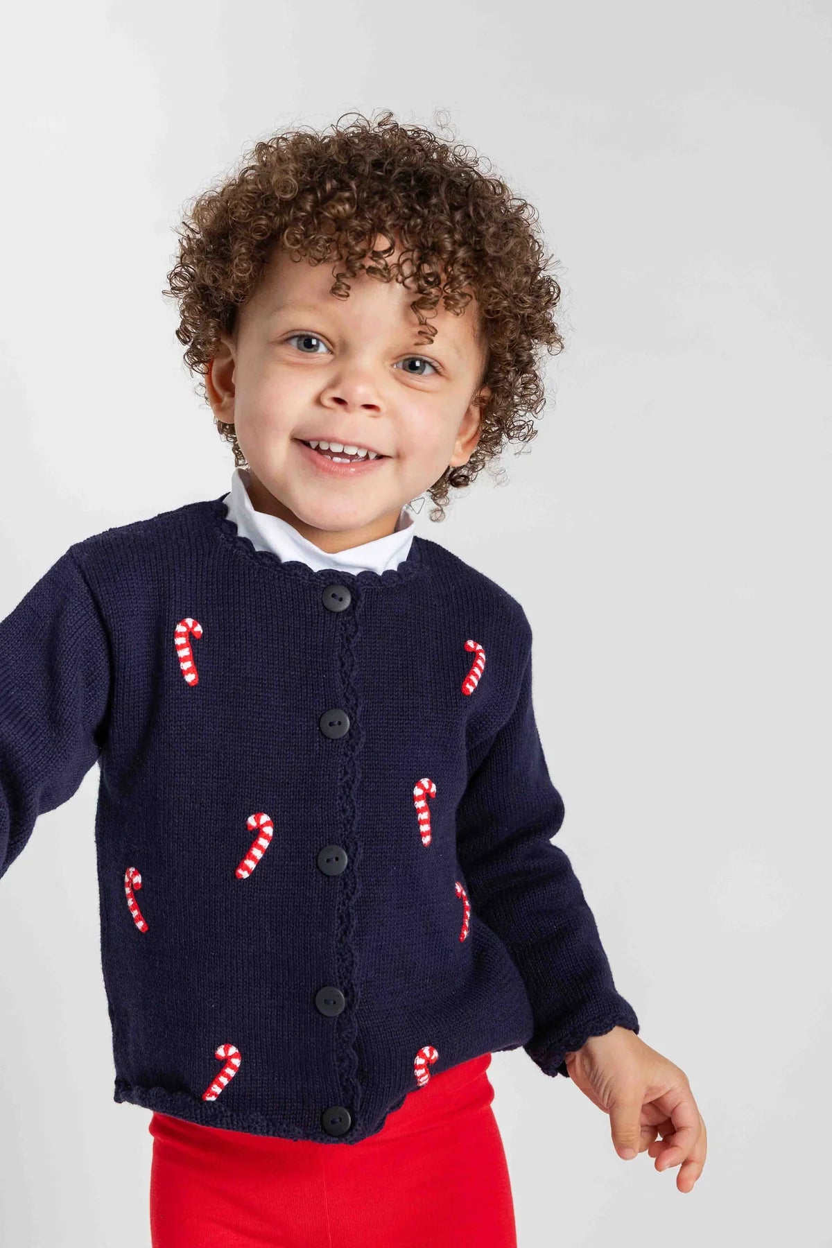 Florence Eiseman Sweater w/ Candy Canes